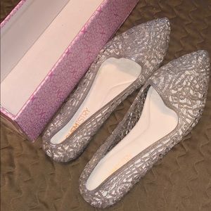 Silver Jelly flats